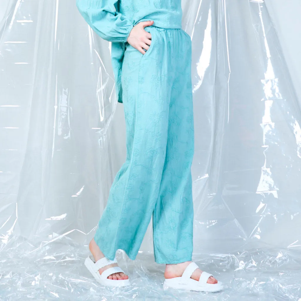 100% Cotton wide-leg palazzo trouser wholesale
