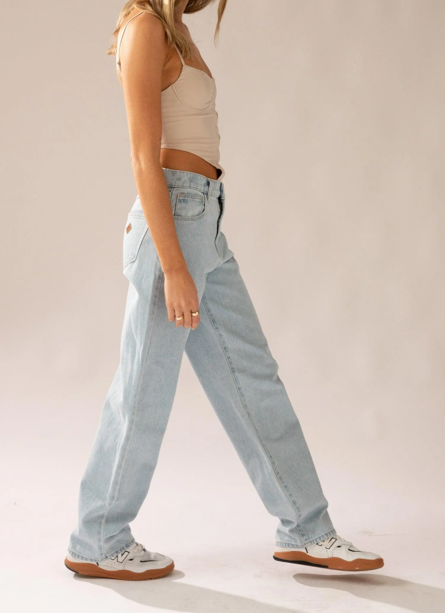 A Slouch Jean Bleached Stone - Bleached Stone