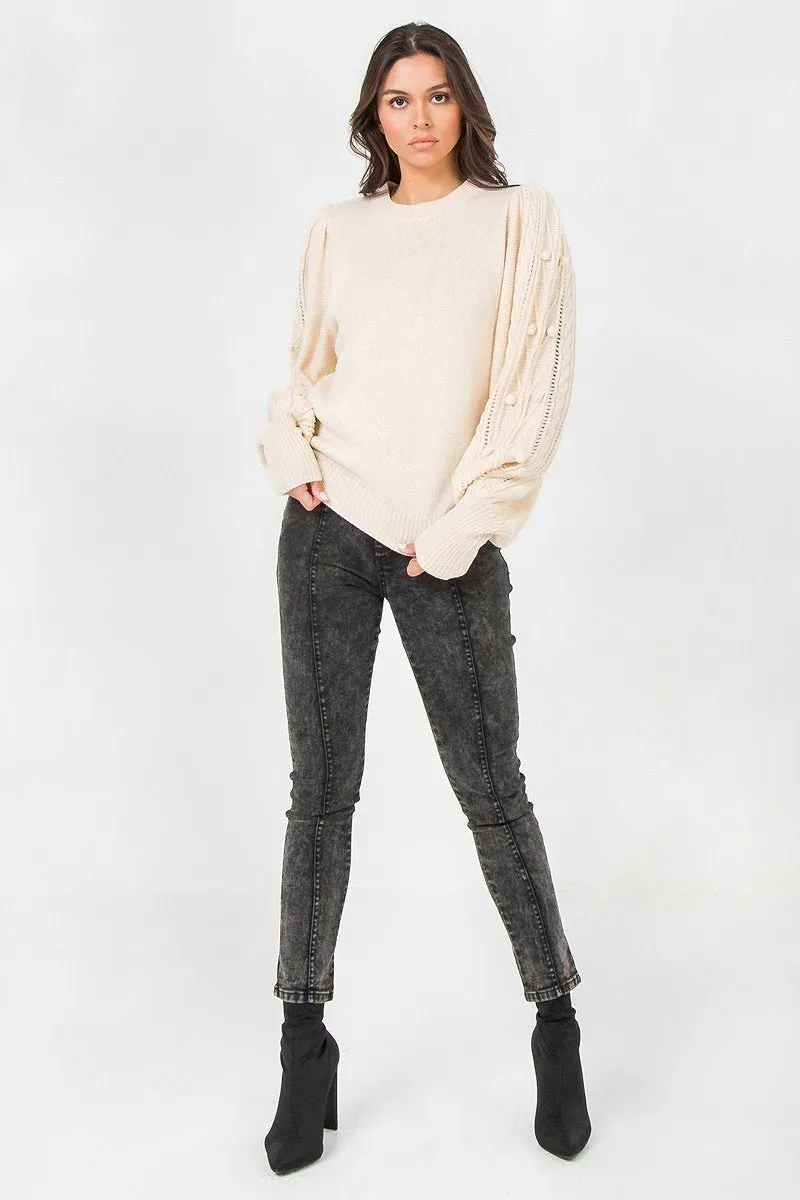 A Sweater Featuring Round Neckline