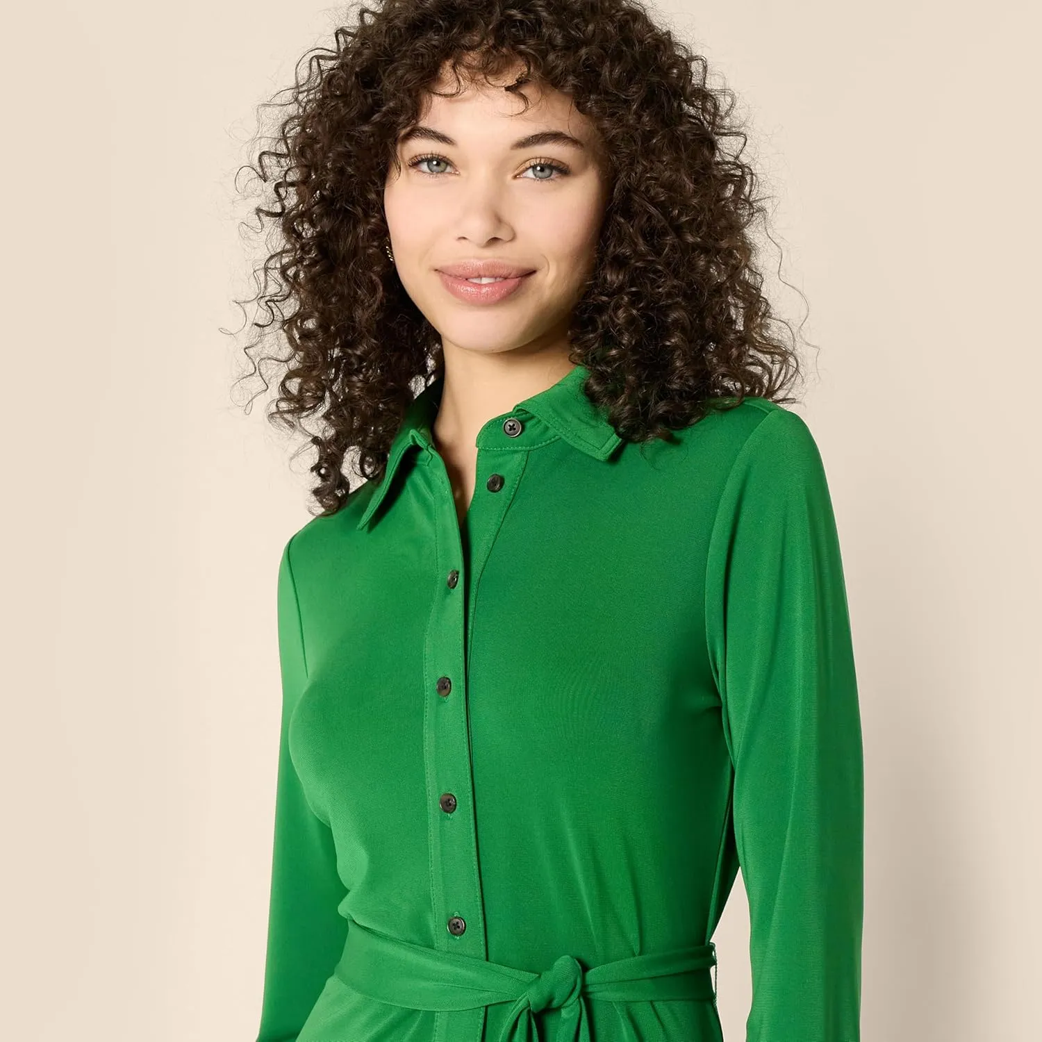 Amazon Essentials Women's Regular-Fit Matte Jersey Midi Length Dress