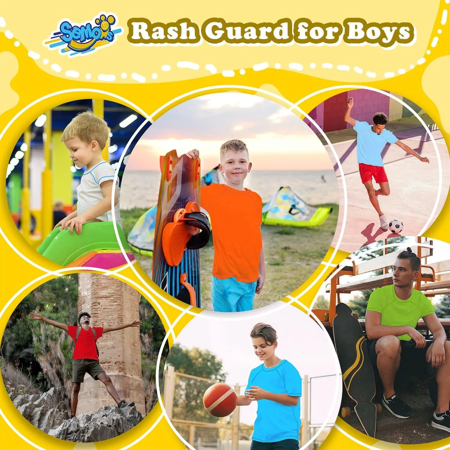 Boys Rash Guard Swim Shirt Short Sleeve Swimwear Toddler Kids Youth Rashguard Water Shirt UPF  50 Quick Dry Shirt