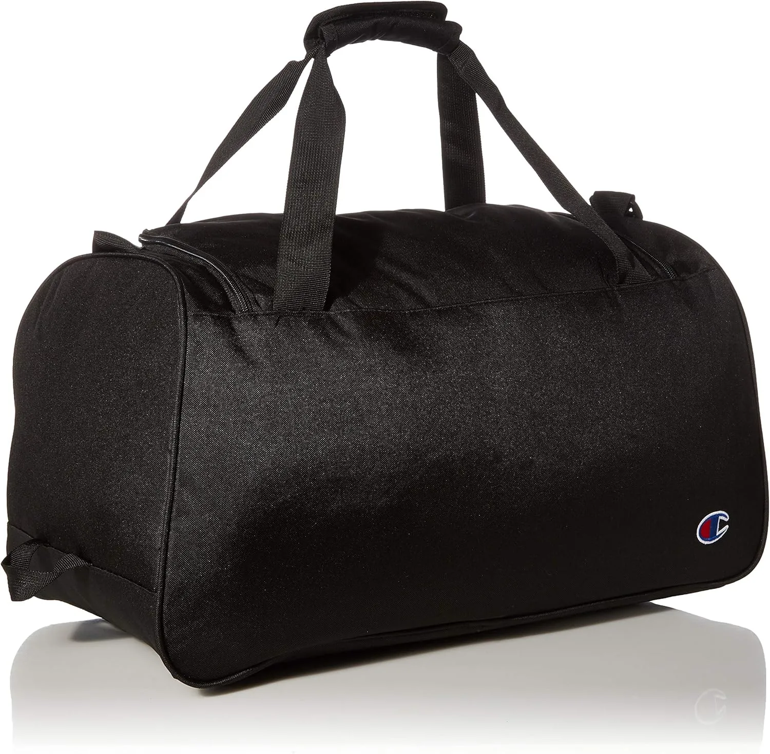 Champion Unisex Adult Champion Logo Duffel Bags, Black Solid/White, One Size US