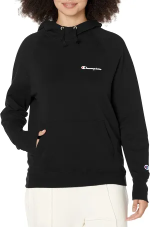 Champion Women's Powerblend Fleece Hoodie, Left Chest Script