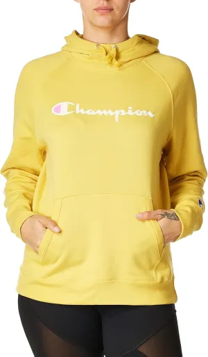 Champion Women's Powerblend Fleece Hoodie, Script Logo