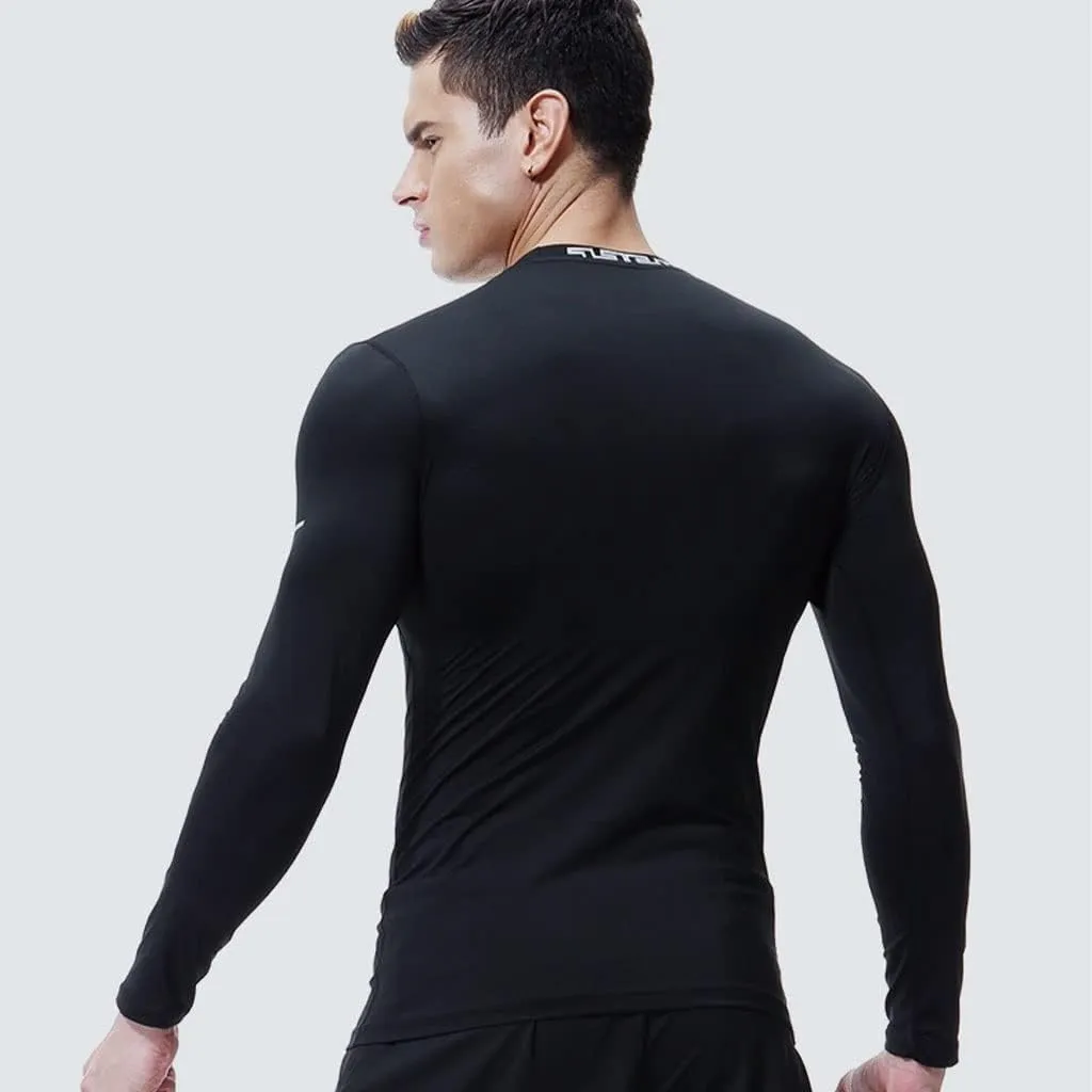 HSQMA Yoga Shirt Men,Men's Lightweight Long Sleeve T-Shirt Quick Dry Workout Running Athletic Tee Shirt Tops,Running T Shirt (Color : Black/, Size : M/)