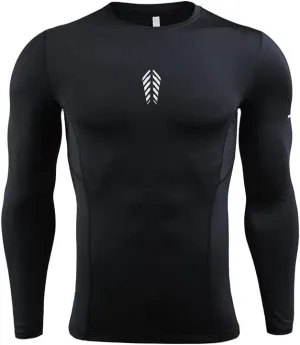 HSQMA Yoga Shirt Men,Men's Lightweight Long Sleeve T-Shirt Quick Dry Workout Running Athletic Tee Shirt Tops,Running T Shirt (Color : Black/, Size : M/)