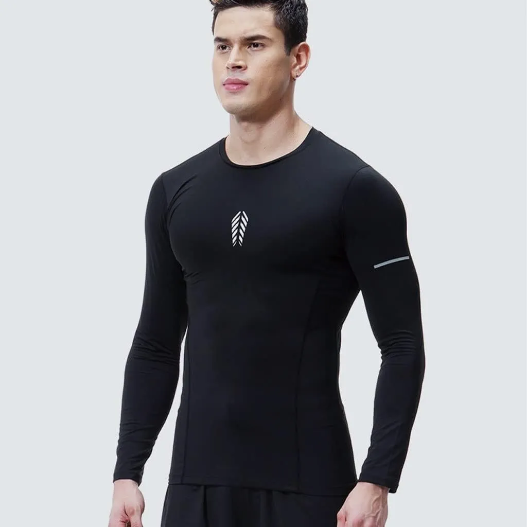 HSQMA Yoga Shirt Men,Men's Lightweight Long Sleeve T-Shirt Quick Dry Workout Running Athletic Tee Shirt Tops,Running T Shirt (Color : Black/, Size : M/)