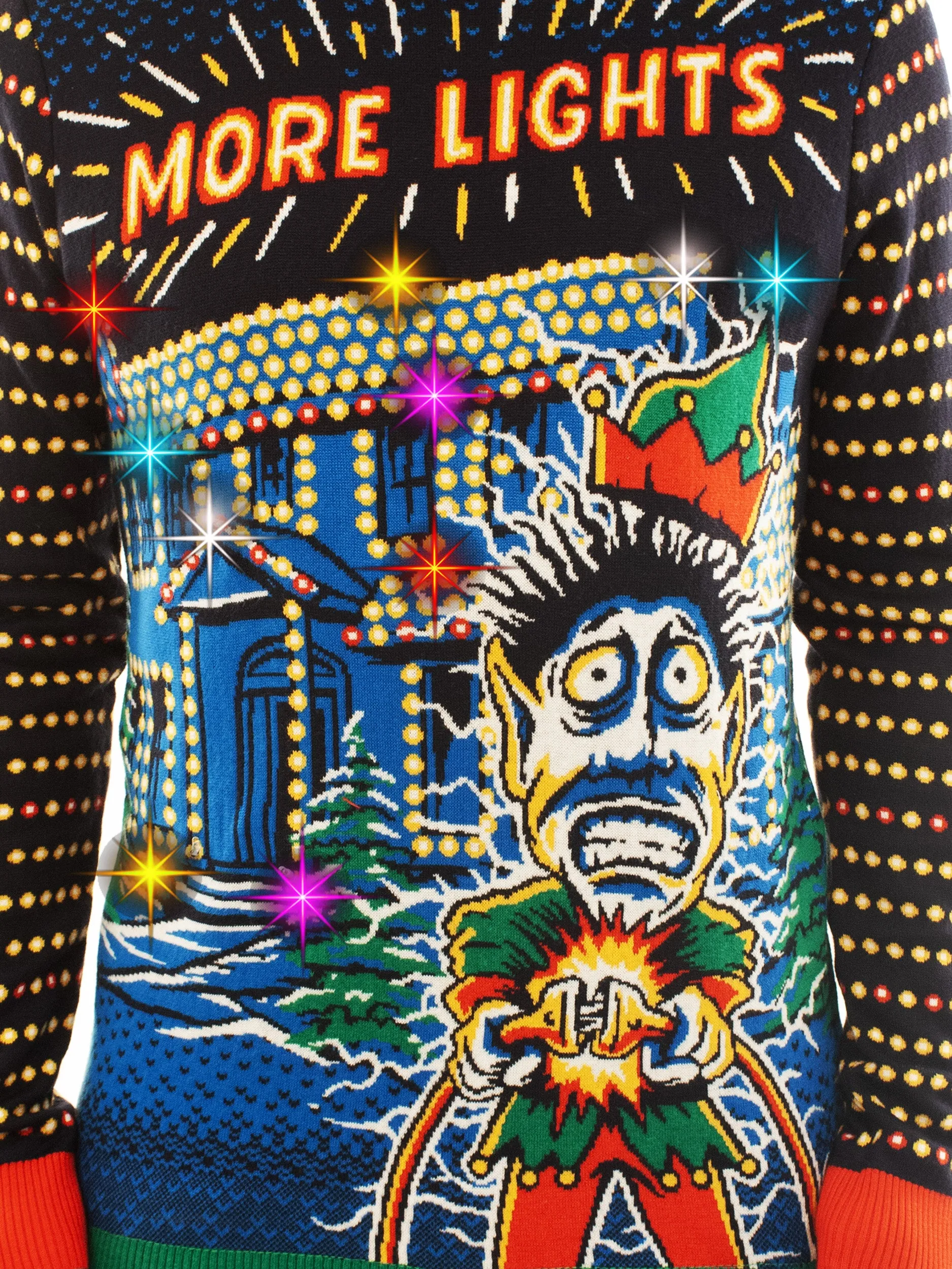 Light Up- More Lights | Ugly Christmas Sweater For Men & Women | Unisex Sizing