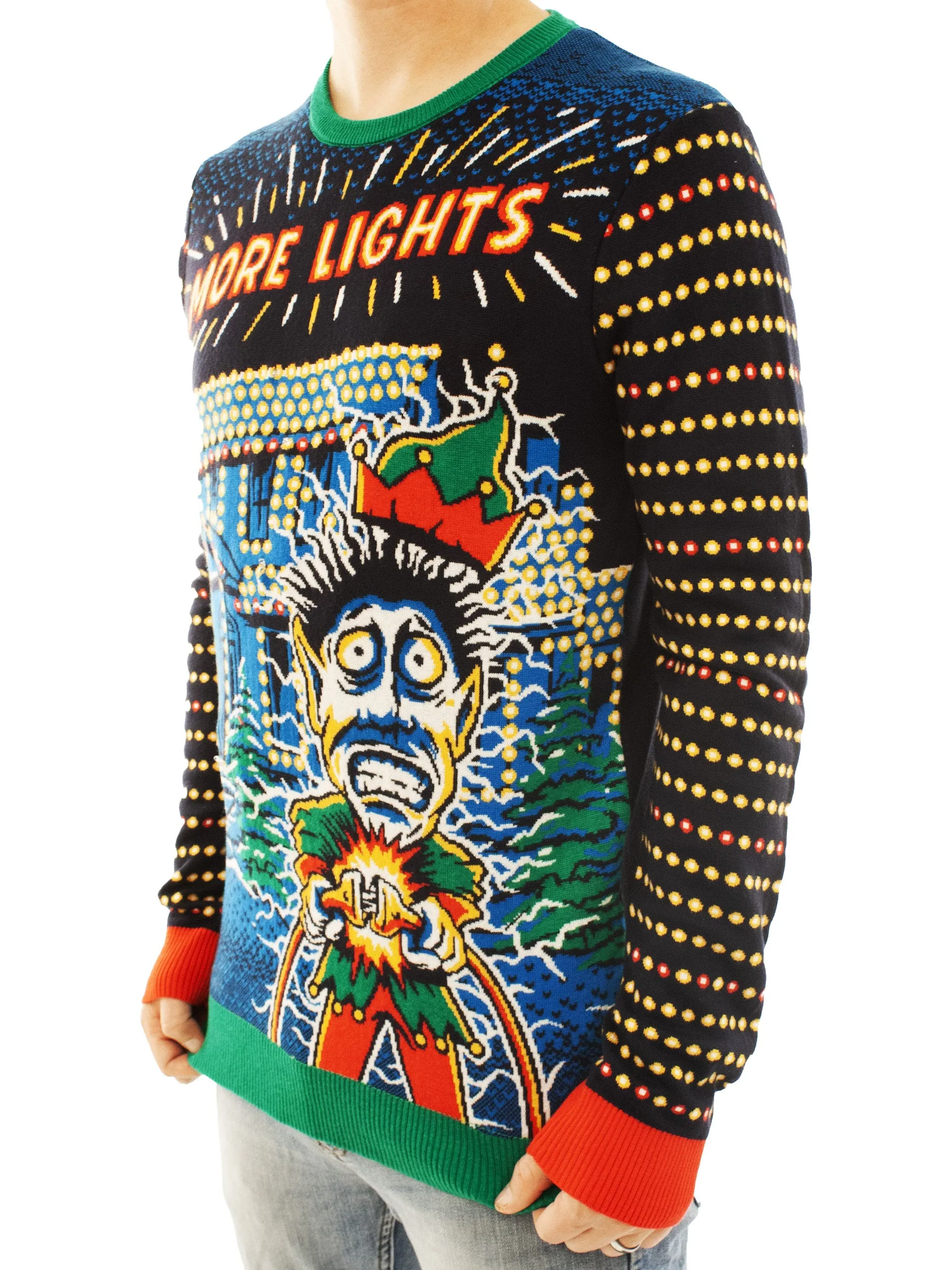 Light Up- More Lights | Ugly Christmas Sweater For Men & Women | Unisex Sizing