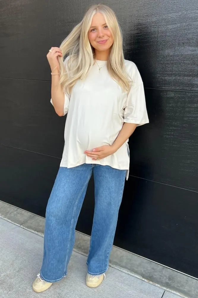 PinkBlush Wide Leg Maternity Jeans
