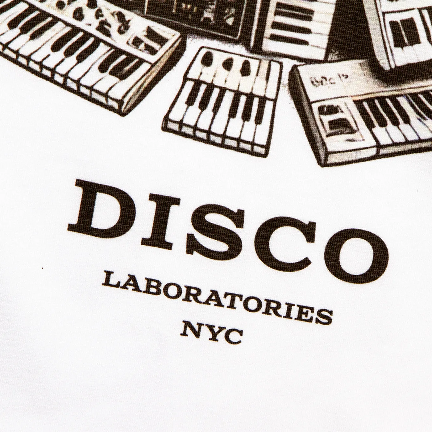 Synthesizer Disco Labs NYC Back Print - Tshirt - White