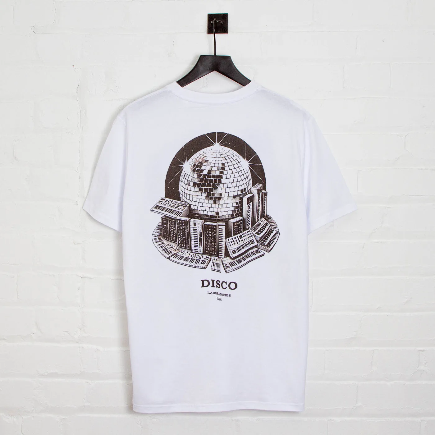 Synthesizer Disco Labs NYC Back Print - Tshirt - White