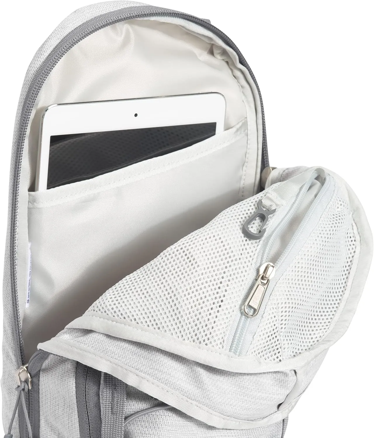 THE NORTH FACE Borealis Sling Bag, TNF White Metallic Mlange/Mid Grey, One Size