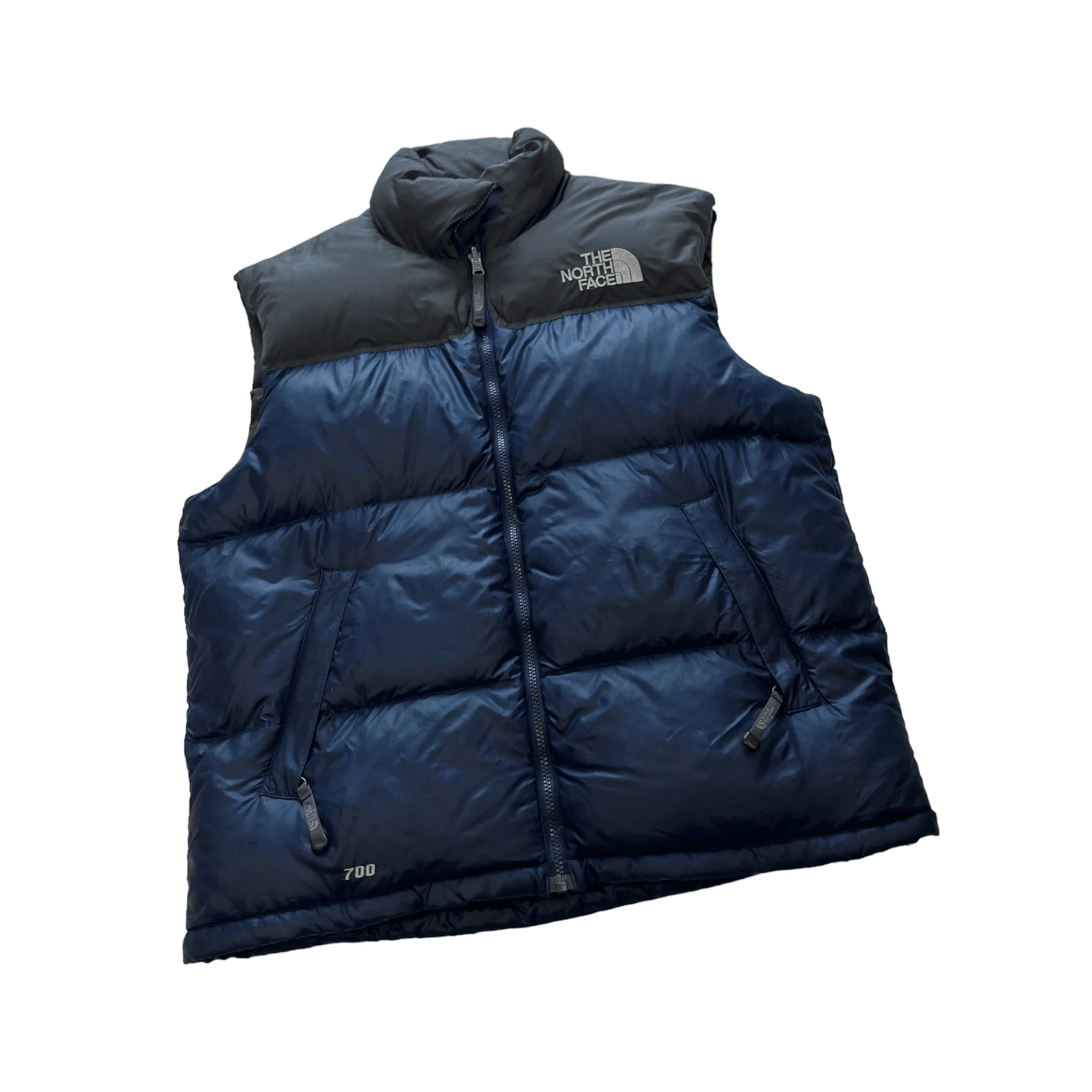 Vintage Blue   Grey The North Face (TNF) Puffer Gilet - Extra Large