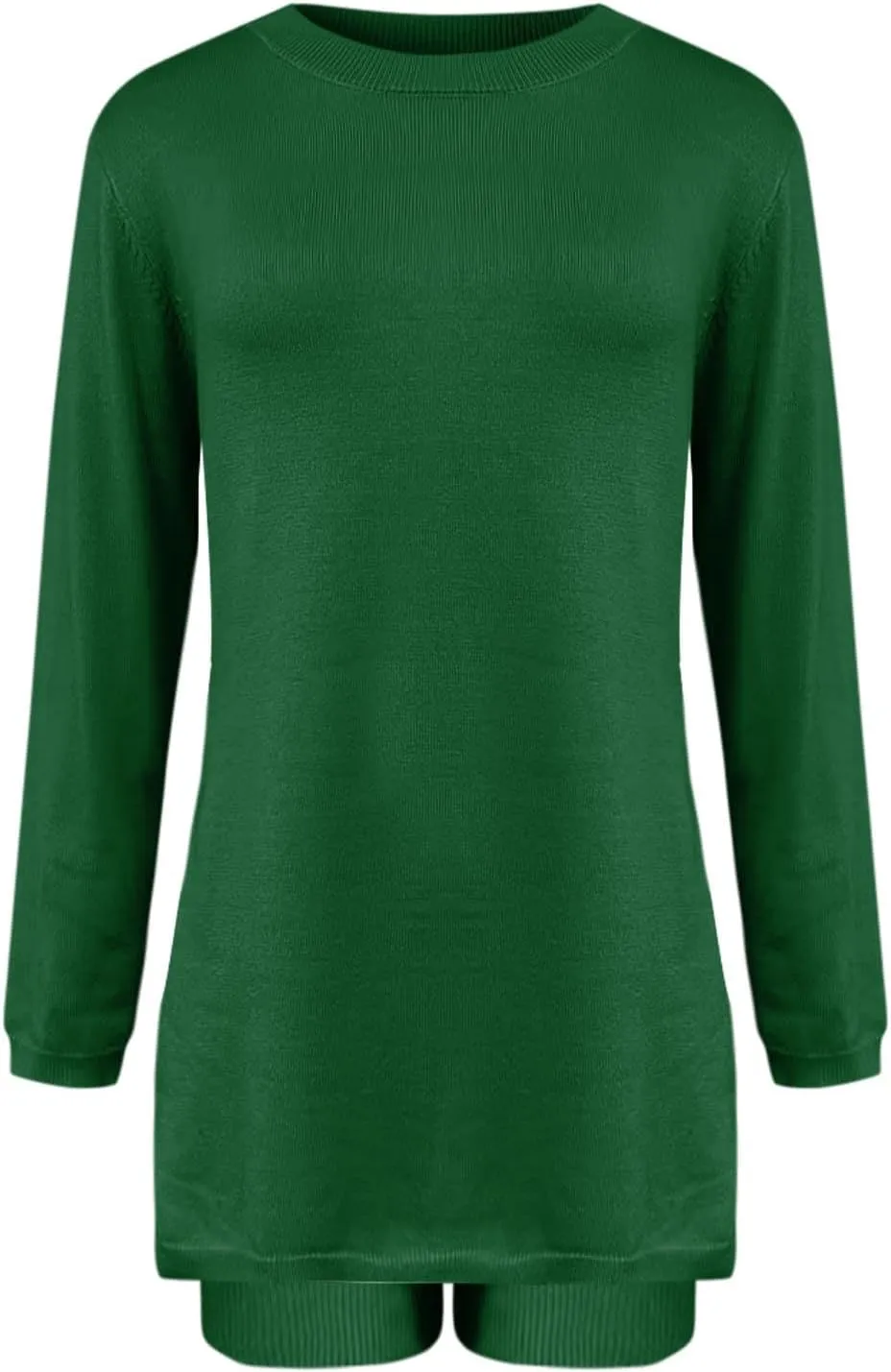Womens 2 Piece Sweater Sets Long Sleeve Sweater Matching Short Pants Suit Plus Size Workout Sets Loungewear